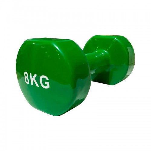 Гантель вінілова Stein 1х8 кг, зелений, код: LKDB-504A-8g-ST Гантель вінілова Stein 1х8 кг, зелений, код: LKDB-504A-8g-ST