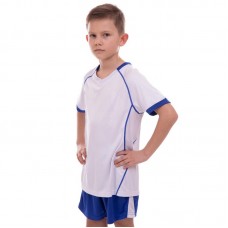 Форма футбольная детская PlayGame Lingo размер 28, рост 135-140, белый-синий, код: LD-5019T_28WBL-S52