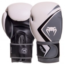 Рукавички боксерські шкіряні Venum Contender 2.0 12 унцій, білий-сірий, код: Venum-03540_12W-S52