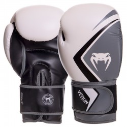 Рукавички боксерські шкіряні Venum Contender 2.0 12 унцій, білий-сірий, код: Venum-03540_12W-S52