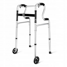 Реабілітаційні ходунки 4Fizjo регульовані, з коліщатами срібний-чорний, код: P-5905973406468 Реабілітаційні ходунки 4Fizjo регульовані, з коліщатами срібний-чорний, код: P-5905973406468