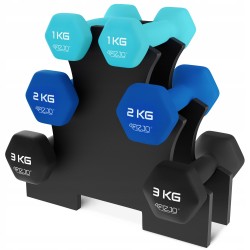 Набір гантелей вінілових 4Fizjo Classic 12 кг зі стійкою, код: P-5905973403238 Набір гантелей вінілових 4Fizjo Classic 12 кг зі стійкою, код: P-5905973403238