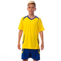 Футбольна форма підліткова PlayGame Perfect розмір 24, ріст 120, жовтий-синій, код: CO-2016B_24YBL