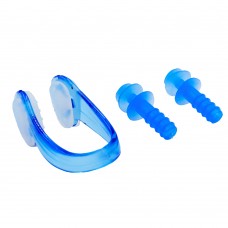 Беруші для плавання та затискач для носа PlayGame, синій, код: HN-5-S52
