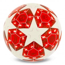 М"яч футбольний PlayGame №5 PU, білий-червоний, код: FB-4989_R