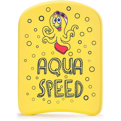 Дошка для плавання Aqua Speed Kiddie KickBoard Octopus 310x230x24 мм, жовтий, код: 5908217668974