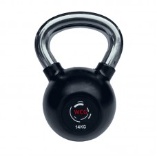 Гиря прогумована з хромованою ручкою WCG 14 кг, код: KPR-14-IF Гиря прогумована з хромованою ручкою WCG 14 кг, код: KPR-14-IF