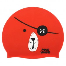 Шапочка для плавання силіконова юніорська MadWave Junior Pirate, червоний, код: M057312_R