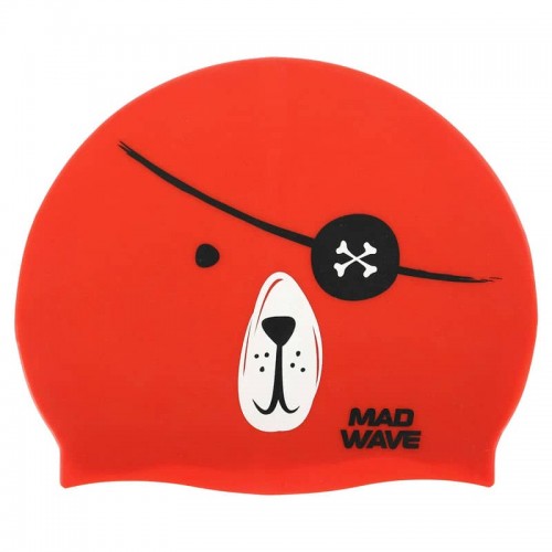 Шапочка для плавання силіконова юніорська MadWave Junior Pirate, червоний, код: M057312_R
