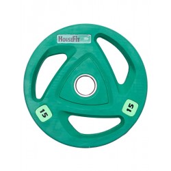 Диск олімпійський HouseFit OR-102-15, 15 кг, зелений, код: К00010982