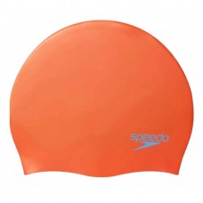 Шапка для плавання дитячий Speedo Plain Moud Silc Cap Ju помаранчевий-синій, код: 5059937305158