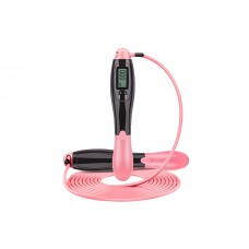Швидкісна скакалка з лічильником EasyFit чорний-рожевий, код: EF-1916-BP