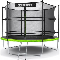 Батут Zipro Jump Pro 10FT (3120 мм) з внутрішньою сіткою, чорний-салатовий, код: 5902659840677-IN