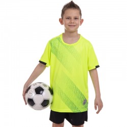 Форма футбольна дитяча PlayGame розмір 2XS, ріст 130, салатовий-чорний, код: D8827B_2XSLGBK-S52