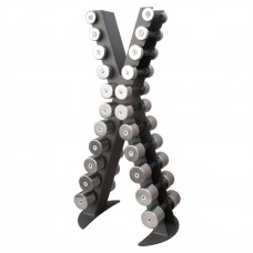 Стійка з набором гантелей хром-пластик (0,5 - 10 кг) InterAtletika X-Line 605x400x1157 мм, код: X410 Стійка з набором гантелей хром-пластик (0,5 - 10 кг) InterAtletika X-Line 605x400x1157 мм, код: X410