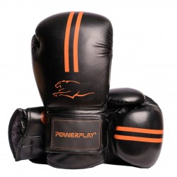 Боксерські рукавиці PowerPlay чорно-помаранчевий, 8 унцій, код: PP_3016_8oz_Black/Orange