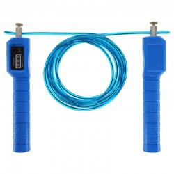 Скакалка з електронним лічильником FitGo 2.8м, синій, код: FI-8637_BL