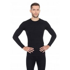 Футболка з довгим рукавом Brubeck Active Wool Black, код: LS12820-Black-M