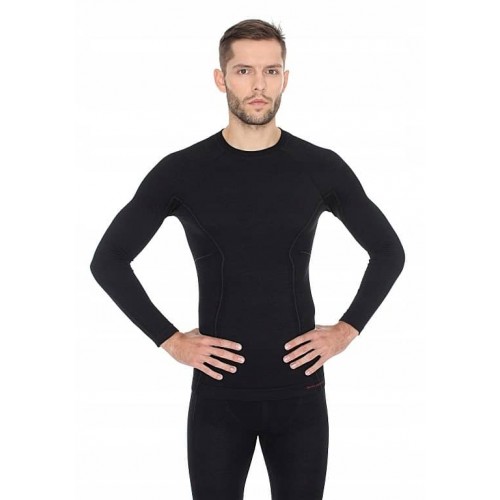 Футболка з довгим рукавом Brubeck Active Wool Black, код: LS12820-Black-M