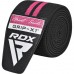 Бинти на коліна RDX Gym Knee Wrap R11, чорний-рожевий, код: WAH-KR11BP