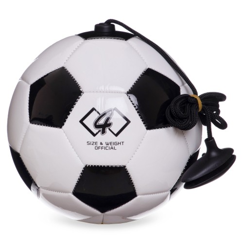 М"яч футбольний тренажер PlayGame Official №4 PU чорний-білий, код: FB-6883-4-S52