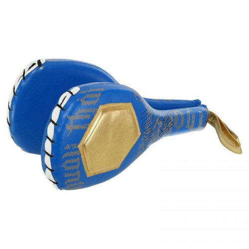 Ракетка для тхеквондо одинарна Zelart синій-золотий, код: BO-4998_BL