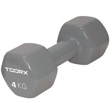 Гантель для фітнесу Toorx Vinyl 1х4 кг, сірий, код: 930993-SVA