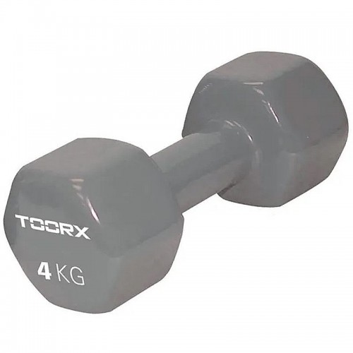 Гантель для фітнесу Toorx Vinyl 1х4 кг, сірий, код: 930993-SVA
