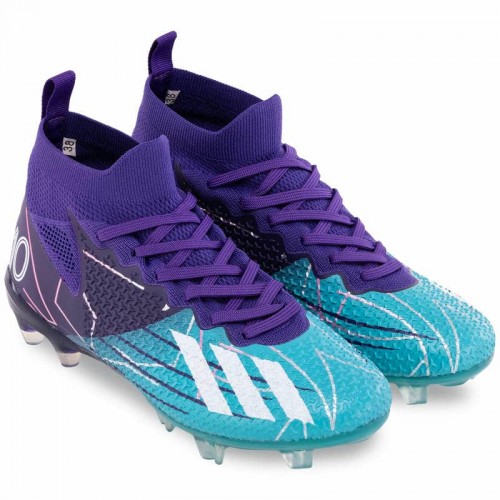 Бутси футбольні дитячі з носком PlayGame розмір 36, фіолетовий-бірюзовий, код: 9047-35-39-2_36