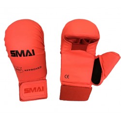 Рукавички для карате Smai WKF із захистом великого пальця, розмір L, червоні, код: 1354-66