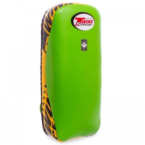 Пади для тайського боксу Тай-педи Twins 18x38x5см салатовий-жовтий, 1шт, код: KPL2-M_LGY-S52 Пади для тайського боксу Тай-педи Twins 18x38x5см салатовий-жовтий, 1шт, код: KPL2-M_LGY-S52