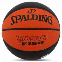 М"яч баскетбольний гумовий Spalding Varsity Fiba TF 150 №7, помаранчевий-чорний, код: 84620Z