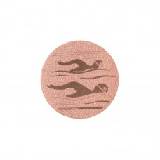 Жетон-наклейка PlayGame плавання 25мм бронзова, код: 25-0090_B-S52