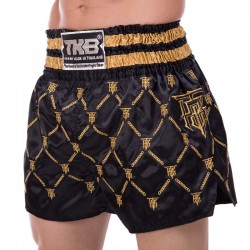 Шорти для тайського боксу та кікбоксингу Top King S, чорний-золотий, код: TKTBS-211_SBKG