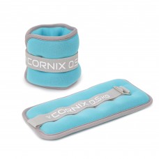 Обважнювачі-манжети для ніг та рук Cornix 2x0.5 кг, бірюзовий, код: XR-0240