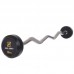 Штанга фіксована вигнута обрезиненная ZelartRubber Coated Barbell 10кг, код: TA-2687-10-S52