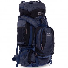 Рюкзак туристичний Camping Color Life 2в1 90+10л, чорний-синій, код: 159_BKBL