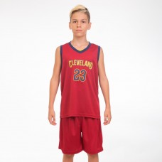 Форма баскетбольна підліткова PlayGame NB-Sport NBA Cleveland 23 M (8-10 років), 130-140см, бордовий-синій, код: 4310_MRBL-S52