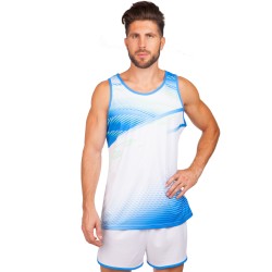 Форма для легкої атлетики чоловіча Lingo XL, зріст 165-170, білий-синій, код: LD-8311_XLWBL
