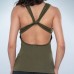 Жіноча майка GymBeam Clothing Crossed Military Green S, зелений, код: 218612-GB