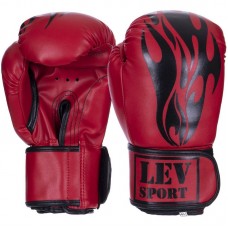 Рукавички боксерські Lev Sport UR 10 унцій, червоний, код: LV-2958_10R-S52