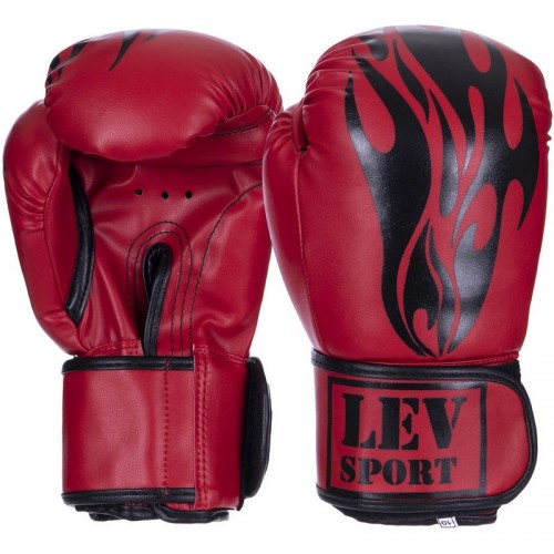 Рукавички боксерські Lev Sport UR 10 унцій, червоний, код: LV-2958_10R-S52