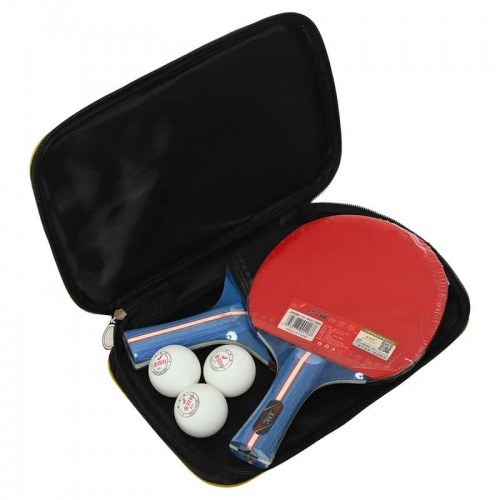 Набір для настільного тенісу Jinshuangbei 2 star 2 ракетки, 3 м'ячі чохол, код: MT2002 Набір для настільного тенісу Jinshuangbei 2 star 2 ракетки, 3 м'ячі чохол, код: MT2002