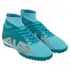 Сороконіжки футбольні Zoom, розмір 44, блакитний-помаранчевий-бірюзовий, код: 220104-2_44