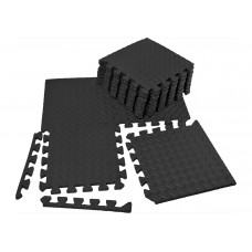 Татамі мат (хвіст ластівки) EasyFit 8 шт, 300х300х10мм, чорний, код: EF-1950-30-BK