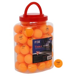 Набір м'ячів Fox для настільного тенісу у пластиковому боксі 60шт, помаранчевий, код: MT-8589_OR
