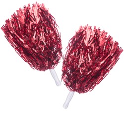 Помпони для танців FitGo Pom-Poms 1шт, червоний, код: с-1680