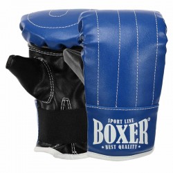 Снарядні рукавички Boxer розмір L, синій-чорний, код: 2015_L_BLBK-S52