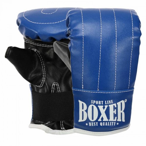 Снарядні рукавички Boxer розмір L, синій-чорний, код: 2015_L_BLBK-S52