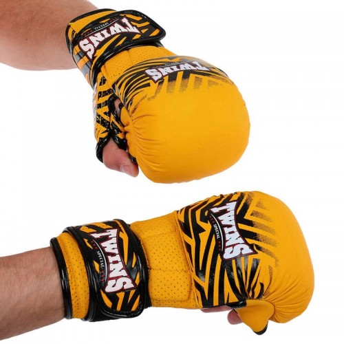 Рукавиці для рукопашного бою Twins 8oz, жовтий, код: BO-5069_8Y